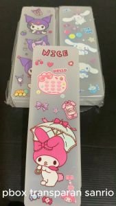 STIPA Kotak Pensil Transparan Karakter Fancy Pencil Case Cute Character ATK Alat Tulis Stationery Sekolah Kantor Box Rio LZ