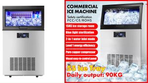 🔥🔥CHRIS 121lbs/24H Electric Ice Maker 90kg 33lbs Capacity LCD Control Panel Ice Making Machine 制冰机