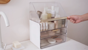 Makeup Organizer Box Storage Box Tempat Letak Makeup Skincare Organizer Bekas Makeup Cosmetic Organizer化妝品收納盒
