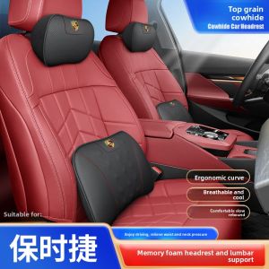 NAILI | Leather Headrest and Lumbar Support for Porsche Cayenne Macan Panamera 718
