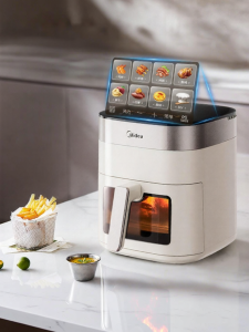 [China Plug Adapter Needed]Midea | Home Large Capacity No Turn Air Fryer