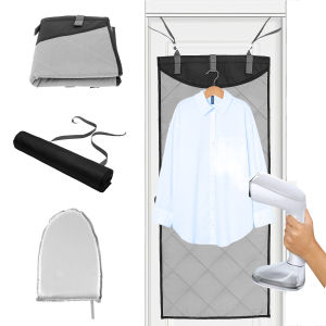 Over The Door Ironing Board Vertical Clothes Steamer Pad  Heat Resistant Clothing Care Pad for Handheld Steamer 45.27×18.89 inch