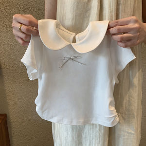 Cute Sweet Girls Summer Outfit T-Shirt Short Sleeve Shorts Two-Piece Set Baby Clothes Cotton round Neck Fun Pattern Design