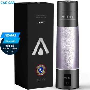 Bình Tạo Nước Hydro ALTHY Performance Với Bộ Ion Hóa Hai Ngăn Chức Năng Sạc & Hiển Thị Thời Gian Bình Titan Cho Nước Uống Chất Lượng Cao