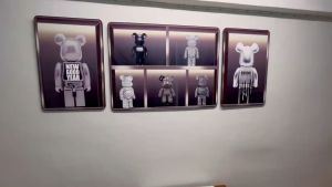 1 ชุด 3 คู่ KAWS ภาพวาดฝาผนังสไตล์ ภาพวาดตกแต่งบ้านพร้อมกรอบรูปผนังภาพวาดฝาผนังภาพวาดตกแต่งบ้าน