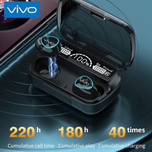 ♥100% ผลิตภัณฑ์ดั้งเดิม + Gratis Ongkir♥VIVO หูฟังไร้สายบลูทูธ M10 TWS Auriculares พร้อมไมโครโฟน Fone De Ouvido หูฟังนักเล่นเกมชุดหูฟังชนิดอินเอียร์แบตสำรอง Handfre