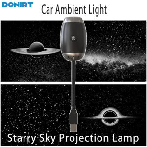 Car Interior Ambient Light Roof Star Light USB LED Starry Atmosphere Projector Night Party Decor Romantic Saturn Galaxy Light