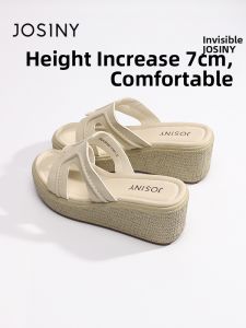 Josiny | Thick Sole Wedge Sandals for Dresses