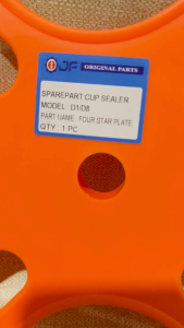 JF Asli Sparepart Holder Roll Plastik Orange Cup Sealer Baffle Segi Empat Alat Pres Gelas Eton D8 D1 Ossel Mollar Powerpack Suku Cadang Mesin Cup Sealer Minuman Cupsealer Getra Advance