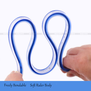 Flexible Curve Ruler 50cm Double-Sided Scale Multi-Functional Soft Ruler for Garment Pattern Making Bendable Arc Ruler Essentia