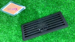 Phễu thoát sàn 8x20 cm KAG-TS224 mặt sọc chống hôi ngăn mùi Thoát sàn nhà tắm D49-D60 màu đen Inox304 hình chữ nhật thoát nước nhanh