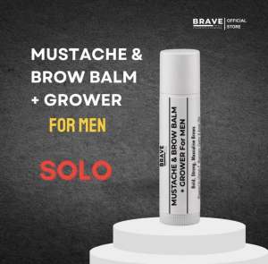 BRAVE PH Mustache and Brow Balm for Men for Thicker and Healthier Brow and Mustache with Vitamin E Rosemary Castor and other Organic Oils