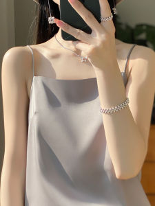 Silky Drapey One-Shoulder Strap Vest Womens Summer New Style Thin Silk Satin Blouse Underwear Suit Inner Wear Straight Cut