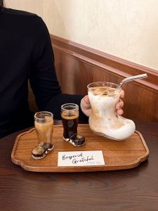 Creative Boot Glass Cup Transparent Beverage Coffee Drink Beer Cup Trendy Cold Drink Cup Ins Style Universal Irregular Shape