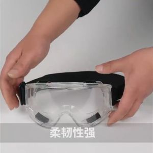 ISingo แว่นตานิรภัยสวมทับแว่นสายตา OTG Lab แว่นตางานก่อสร้างพร้อมช่องใสป้องกันเลนส์หมอกแว่นตาป้องกัน