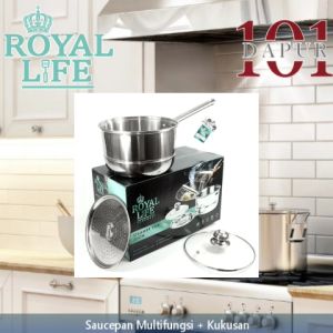Royal Life Stainless Steamer Pan 16 cm / Panci Susu + Kukus