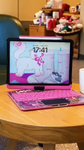 For iPad Pro 11 inch 2024 5th Generation For iPad 10 9 8 7 Air 5 4 3rd Generation Transparent Acrylic Bluetooth Keyboard Case