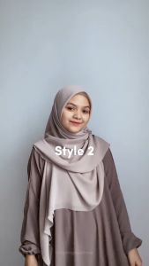 HiIyab EISA Square Premium Jumbo - Polos Multisize 130x130cm dengan Motif Laser Cut