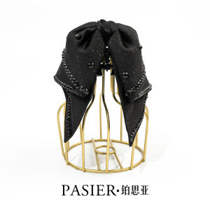 Black Silk Satin Hair Clip with Butterfly Knot Versatile Hair Accessories for Women Fashionable Hair Grips to Increase Volume