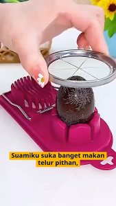 Alat Pemotong Telur 2 in 1 Pengiris Telur Multifungsi Egg Slicer Cutter dengan 2 in 1 Mudah Praktis