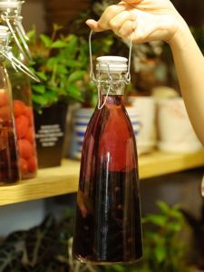 ขวดก๊อกน้ำมันถั่วเหลืองเซรามิกโปร่งใสสำหรับตกแต่งบ้าน ขวดเก็บอาหาร วัสดุแก้ว ปิดผนึกได้ เหมาะสำหรับใช้ในครัว