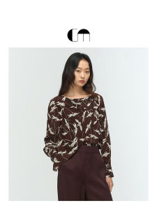 Designer Vintage Print Halter Neck Silk Shirt