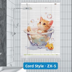 Gagaku | No Drill Installation Roll-Up Curtain for Bathroom Window