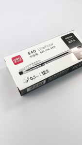 Deli 0.3mm Mini Tip Gel Pen Smooth Writing Black Quick Dry Ultra Smooth Ergonomic School Office Pen S40