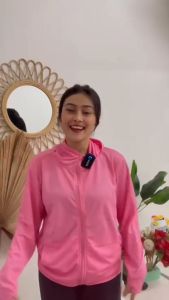 MARTRICH - Jaket Wanita hoodie Lengan Panjang Anti UV Bahan Mesh Cepat Kering Dengan Resleting