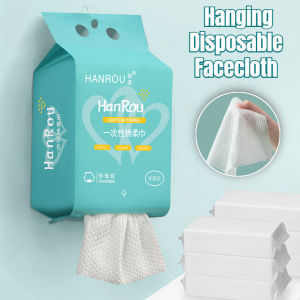 120PCS Hanging Face Towel Disposable Cotton Soft Towel Water Absorption Without Shedding Hair Pull Out Wall Wiping Towel
