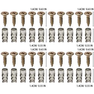 50x Self Tapping Screw Hollow Wall Expansion Pipe Screw Hinge Drawer Slide Drilling Plug Bolt Anchor Home Hardware Fastener