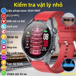 Đồng Hồ Thông Minh Theo Dõi Sức Khỏe ECG+PPG Với Liệu Pháp Xung Điện CES Hỗ Trợ Giấc Ngủ Theo Dõi Mỡ Máu & Axit Uric Theo Dõi Thể Dục & Chăm Sóc Từ Xa Dành Cho Nam Giới