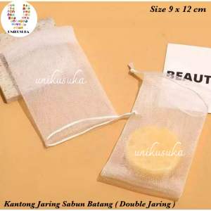 [UNIKUSUKA] 10PCS Jaring sabun mandi serbaguna dengan tali gantung Kantong sabun jaring pouch sabun batang
