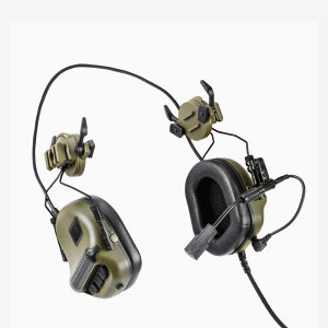 ที่ปิดหูกันหนาวยุทธวิธีแบบติดหมวกกันน็อคแบบแอคทีฟป้องกันการได้ยินแบบอิเล็กทรอนิกส์สําหรับการถ่ายภาพและการล่าสัตว์ด้วยการตัดเสียงรบกวน