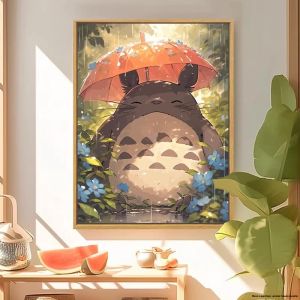 Miyazaki Wooden Puzzle Catbus Educational Toy 300/500/1000 Pieces for Children above 6 Years Old with Frame Cartoon Anime