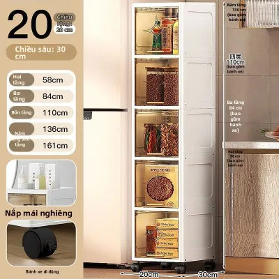 ZHUOLESHI | Tủ Lưu Trữ Khe Hở Mỏng Đa Tầng