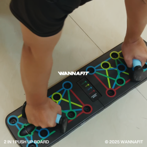 WANNAFIT Multifunctional Push Up Board | Alat Bantu Pushup dengan Tali Resistensi | Alat Olahraga Rumah