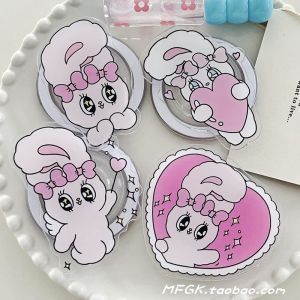 Cartoon Esther Bunny Phone Case Magnetic Absorption Shockproof Silicone Stand Universal Compatible Cute Rabbit Design Mobile Phone Holder