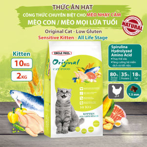 Thức Ăn Hạt Cho Mèo Con Uncle Paul Original Kitten Low Gluten Cho Mèo Mẹ Mang Thai Tiêu Hóa Nhạy Cảm Mọi Giống