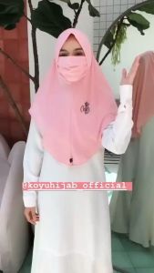Koyu Hijab Bergo Plain Instan Jersey Premium Kifana