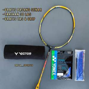 RAKET BADMINTON VICTOR 30 LBS SIAP PAKAI FREE TAS DAN GRIP