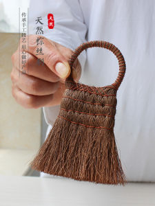 Handmade Palm Leaf Broom No Static Dustpan Tea Tray Decoration Tool Natural Plant Material Floor Cleaning Household Tool