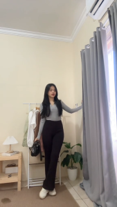 Miracle Ofc - Flare Pants - Celana Cutbray Highwaist Wanita Bahan Scuba Premium Terbaru