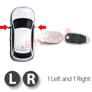 For Fiat 500 500C Punto Linea 2007-2018 Replacement Side Rearview Mirror Heating Glass Heated Mirror Lens with Plate LH RH