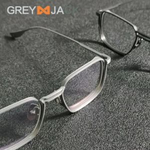 Grey Jack Frame Kacamata Model Kotak Style Vintage Bahan Titanium Stylish Bisa Minus Antiradiasi Blueray Bluecromic DLX 125