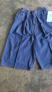 Celana Pendek Wanita 7/8 | Bawah Lutut | Tidak Rawis | Standar-Jumbo | Lightblue-Blue