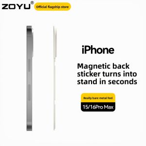 Zoyu | Ultra-Thin Magnetic Absorption iPhone Case 2025 New Model 16Promax Heat Dissipation 3-Fold Stand Protective Lens Cover
