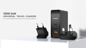 MCDODO CH-8101 Pro | 100W 2 USB-C+1 USB-A GAN Universal Travel Adapter Black