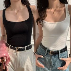 Áo Ba Lỗ Cotton Nguyên Chất Mùa Xuân Hè Cho Nữ Cỡ Lớn Ôm Vừa Vặn Không Tay Áo Lót Áo Khoác Ngoài Màu Trơn