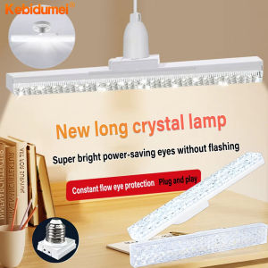(local delivery) Kebidumei LED Long Crystal Lamp Energy-saving Led Strip Light Bulb Super Bright E27 18W/24W Socket Ceiling Lighting Decorative Lighting for Chandelier Bedroom Living room Shop